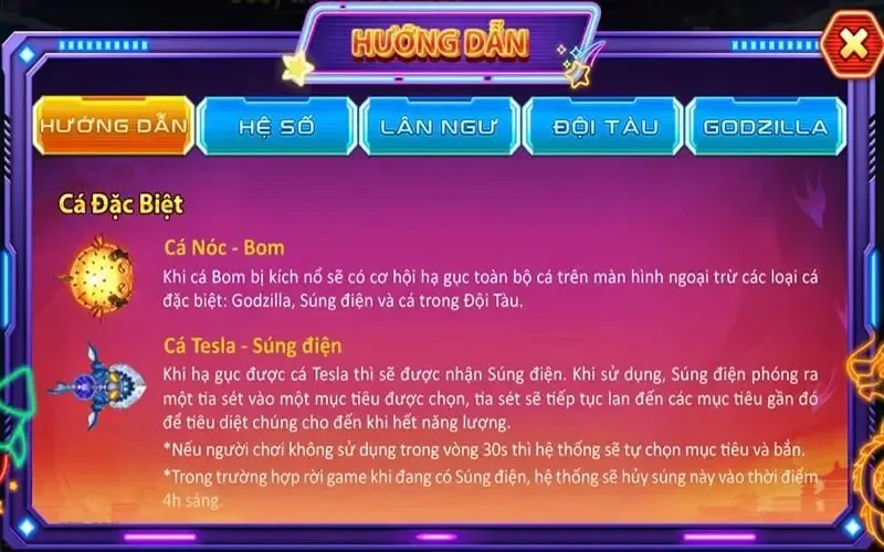 Những loại cá đặc biệt có trong game